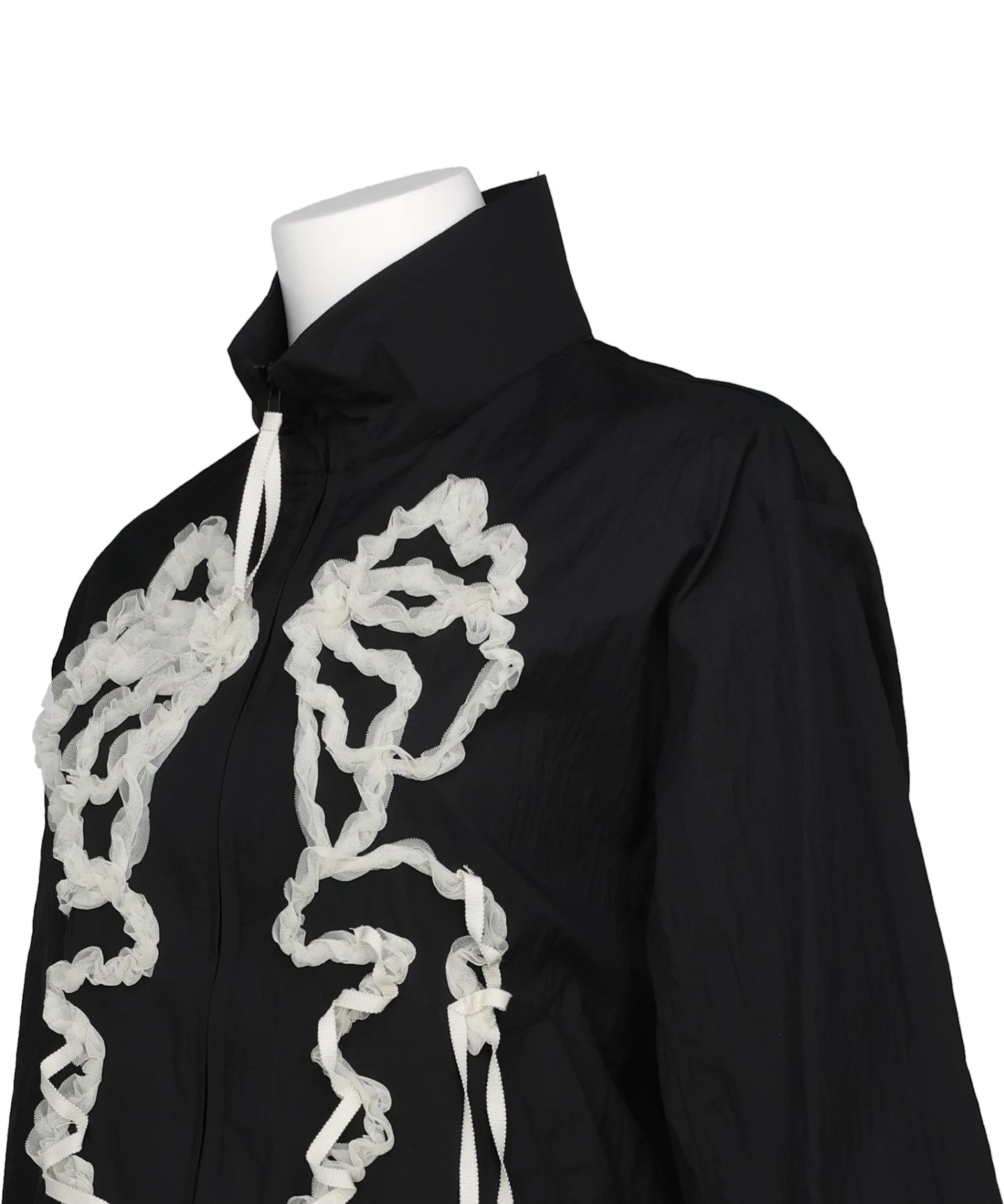 RIBBON TULLE EMBROIDERY WIND BREAKER