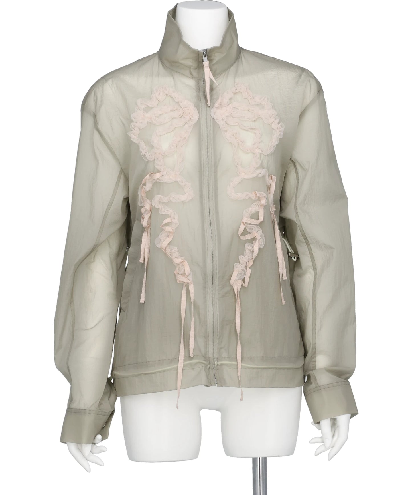 RIBBON TULLE EMBROIDERY WIND BREAKER