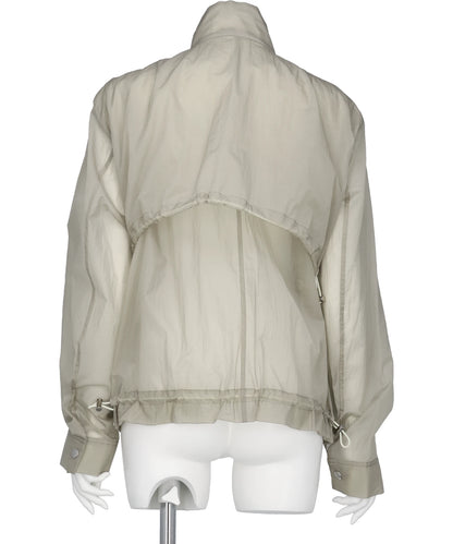 RIBBON TULLE EMBROIDERY WIND BREAKER