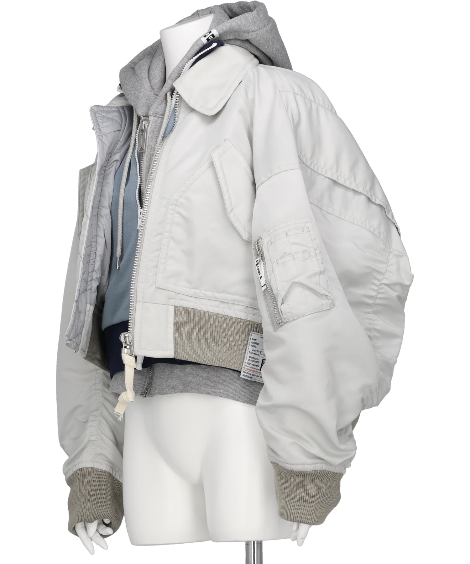 Maison MIHARA YASUHIRO(メゾンミハラヤスヒロ) LAYERED FLIGHT JACKET Maison MIHARA YASUHIRO(メゾンミハラヤスヒロ) LAYERED FLIGHT JACKET