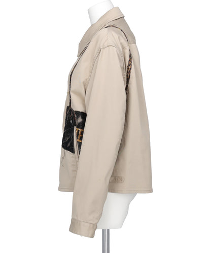 TROMPE L'OEIL EMBROIDERY DRIZZLER JACKET