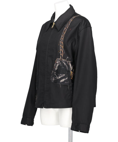 TROMPE L'OEIL EMBROIDERY DRIZZLER JACKET