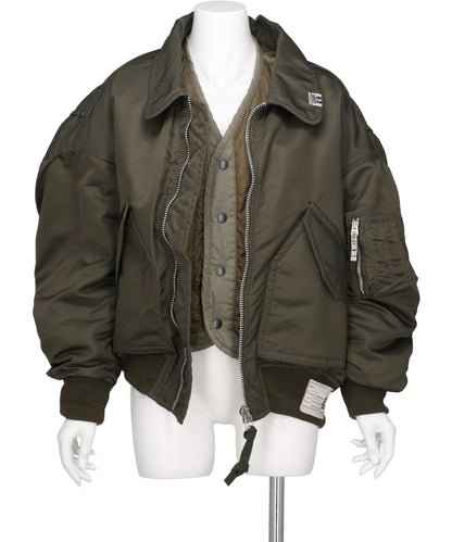 LAYERED BOMBER JACKET