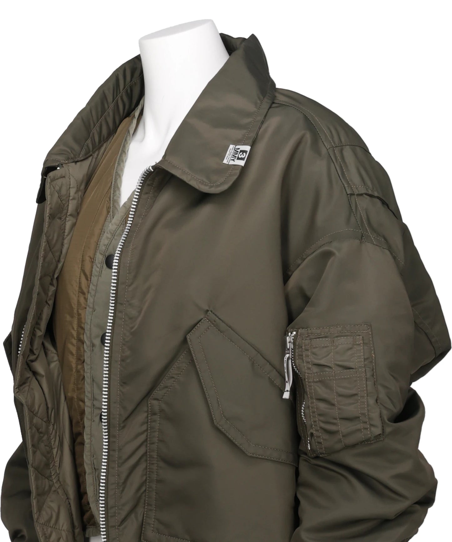 LAYERED BOMBER JACKET