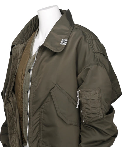 LAYERED BOMBER JACKET
