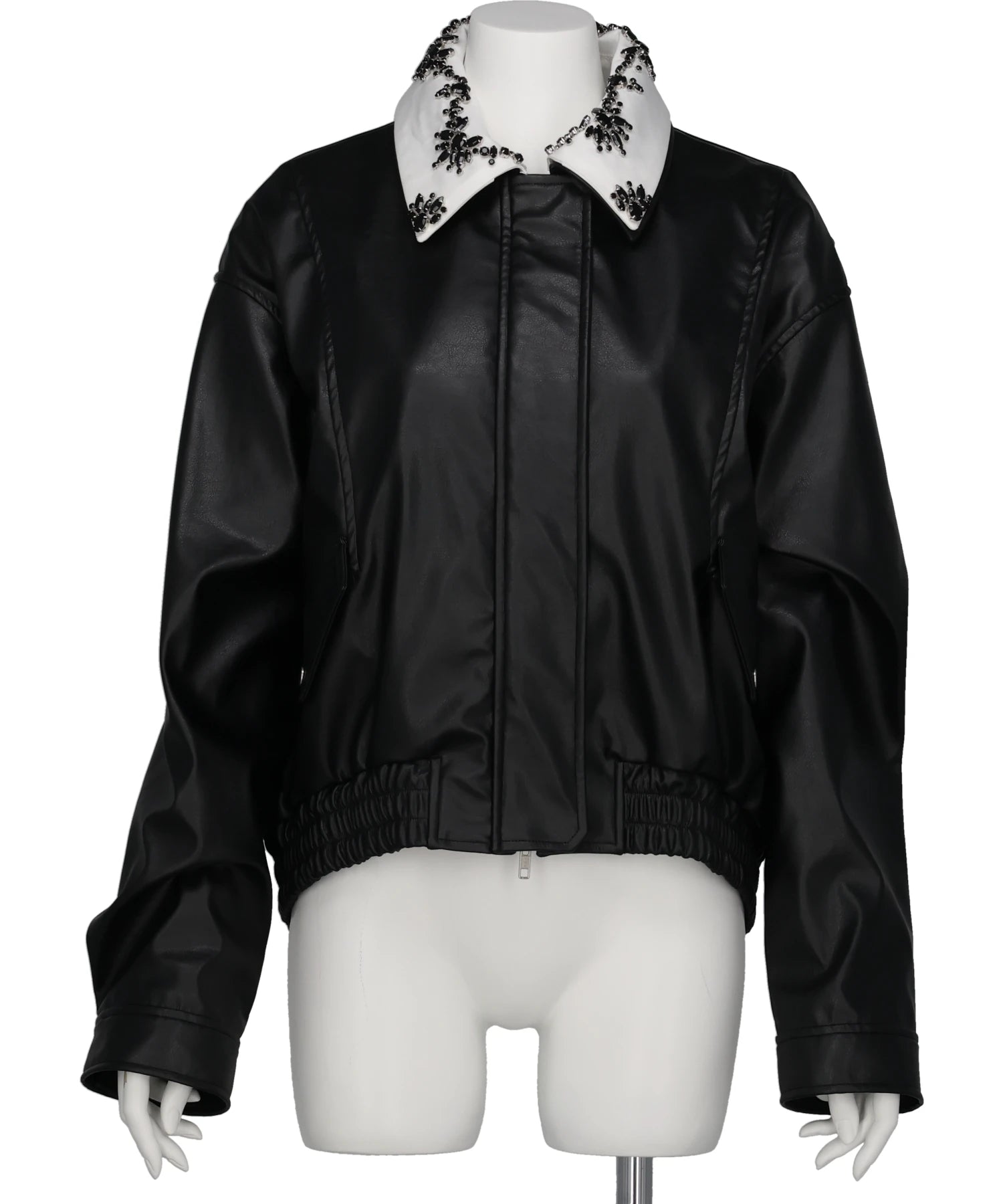 tanakadaisuke(タナカダイスケ) 2026AW CRYSTAL BIJOU COLLAR 2WAY BLOUSON TD-25AW-JK01-