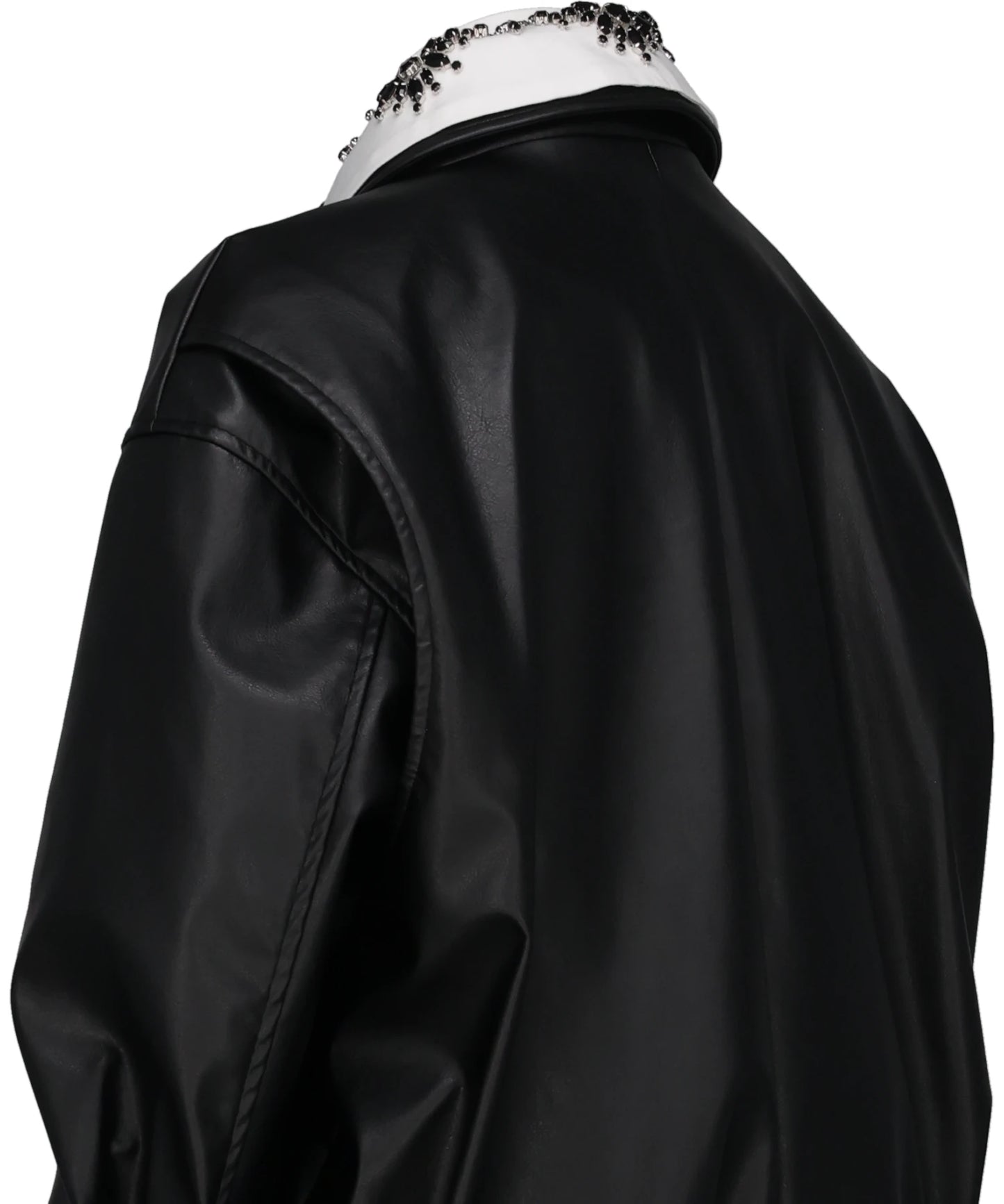 CRYSTAL BIJOU COLLAR 2WAY BLOUSON