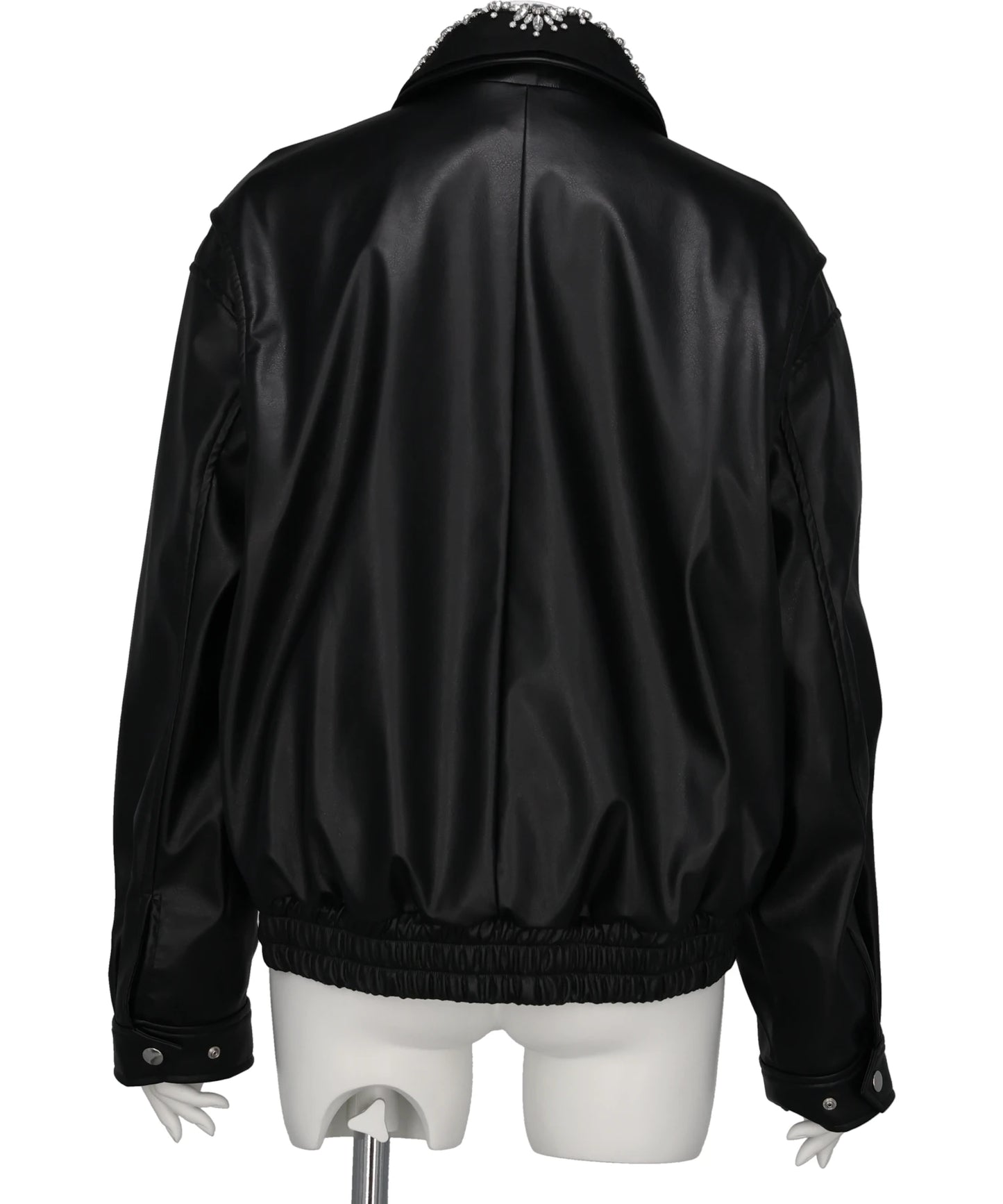 CRYSTAL BIJOU COLLAR 2WAY BLOUSON
