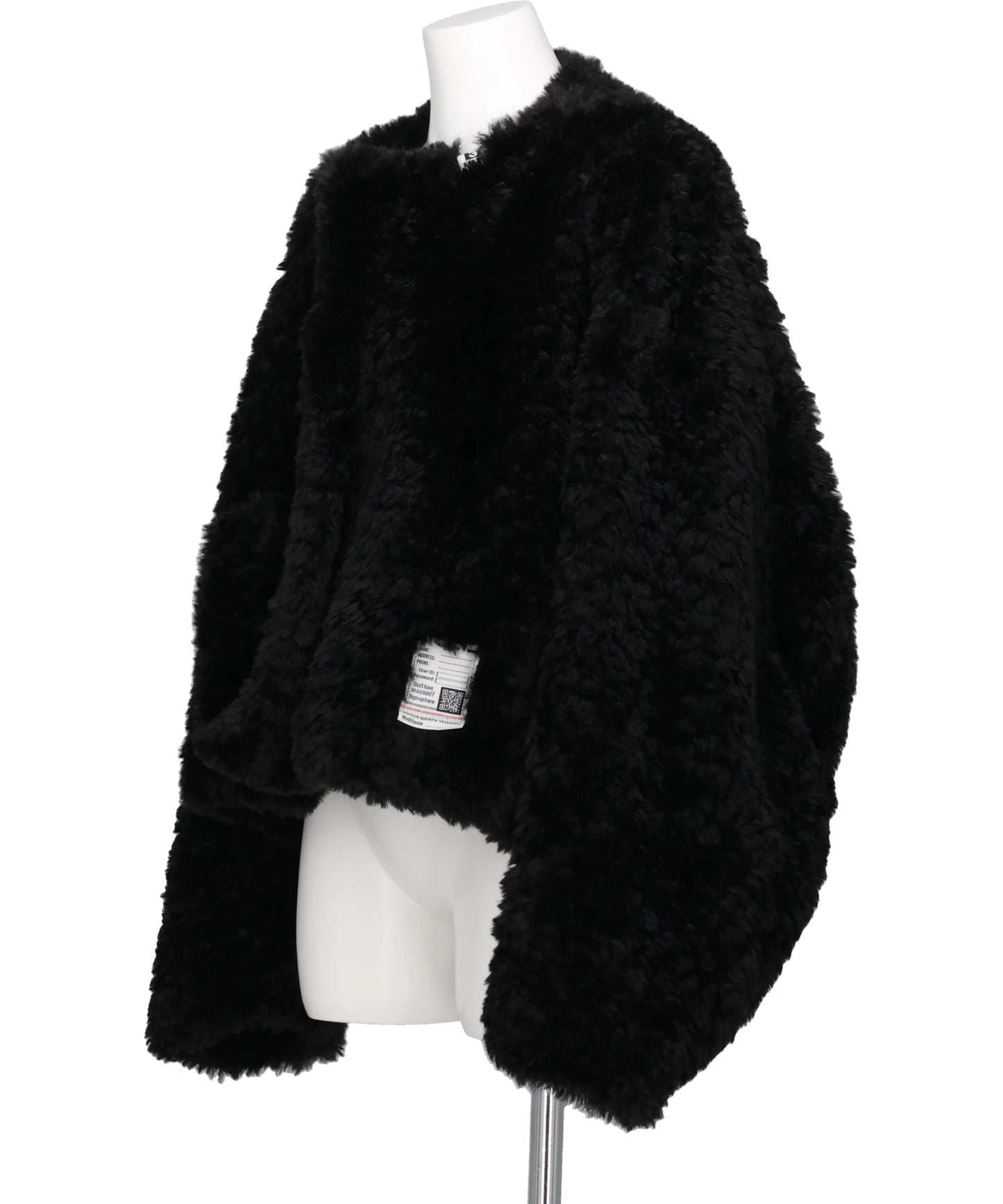 ROLL-UP HEM FAUX FUR BLOUSON
