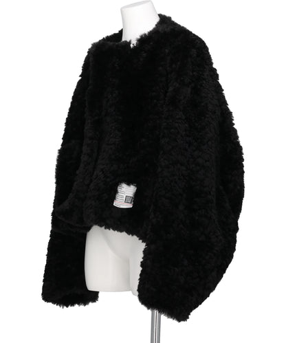 ROLL-UP HEM FAUX FUR BLOUSON