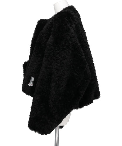 ROLL-UP HEM FAUX FUR BLOUSON