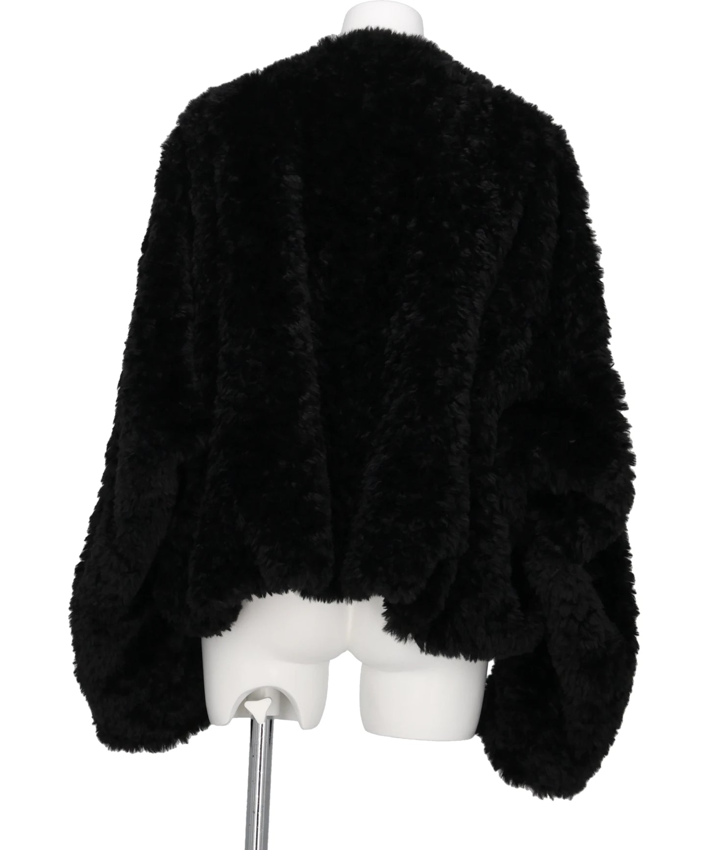 ROLL-UP HEM FAUX FUR BLOUSON