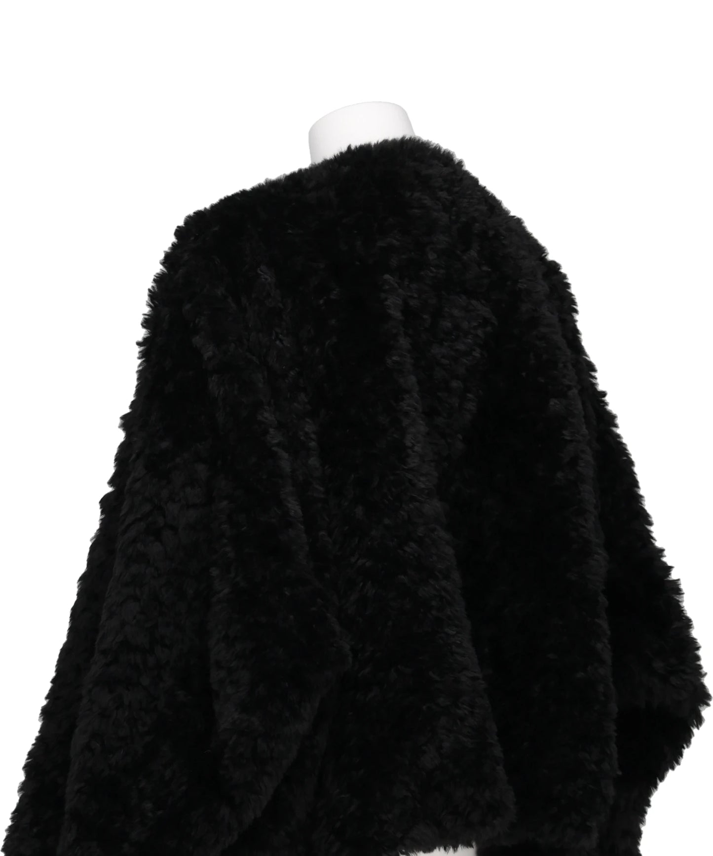 ROLL-UP HEM FAUX FUR BLOUSON