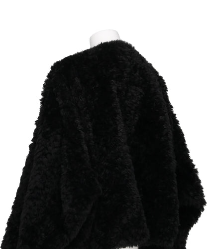 ROLL-UP HEM FAUX FUR BLOUSON