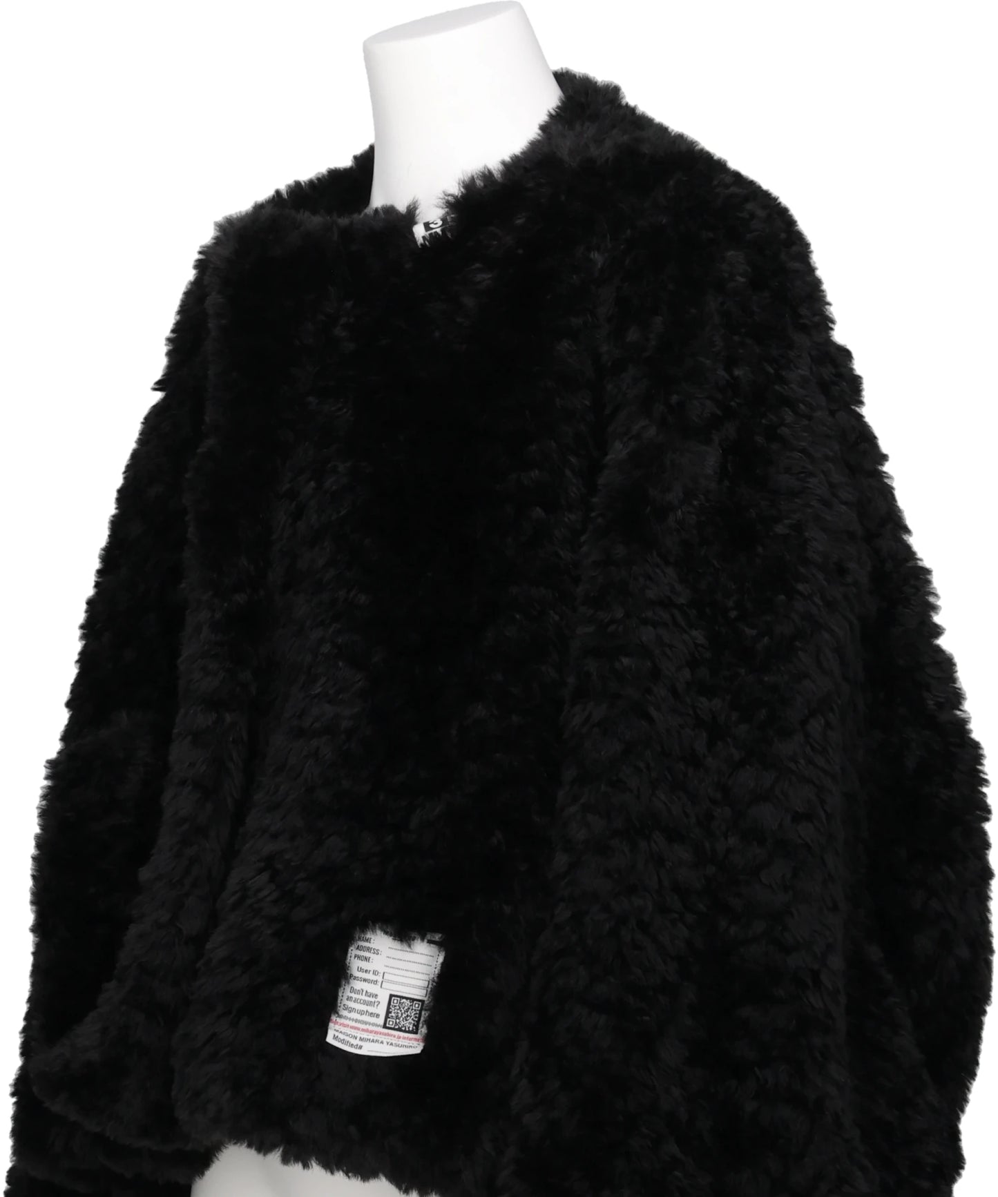 ROLL-UP HEM FAUX FUR BLOUSON