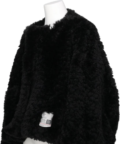 ROLL-UP HEM FAUX FUR BLOUSON