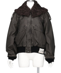 Maison MIHARA YASUHIRO(メゾンミハラヤスヒロ) 2026AW DETACHABLE COLLAR FAUX LEATHER BLOUSON B17BL031