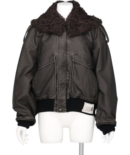 Maison MIHARA YASUHIRO(メゾンミハラヤスヒロ) 2026AW DETACHABLE COLLAR FAUX LEATHER BLOUSON B17BL031
