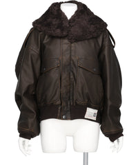 Maison MIHARA YASUHIRO(メゾンミハラヤスヒロ) 2026AW DETACHABLE COLLAR FAUX LEATHER BLOUSON　B17BL031