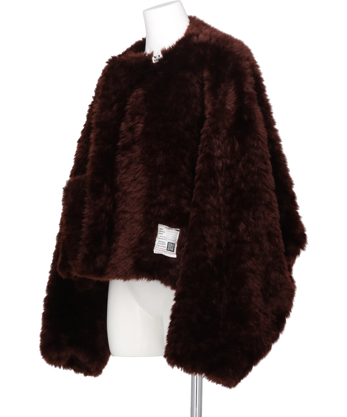 ROLL-UP HEM FAUX FUR BLOUSON