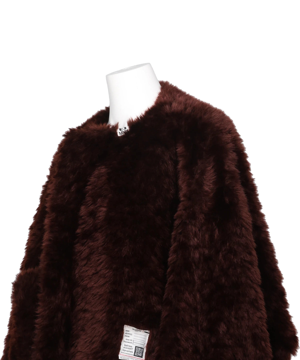 ROLL-UP HEM FAUX FUR BLOUSON