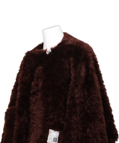 ROLL-UP HEM FAUX FUR BLOUSON