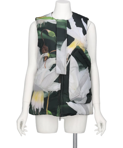 BIFURCATUM(ビフルカツム）2026AW REVERSIBLE PRINTED DOWN VEST　26AW-V001