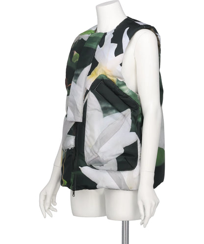 REVERSIBLE PRINTED DOWN VEST