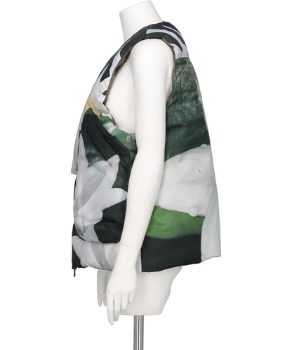 REVERSIBLE PRINTED DOWN VEST
