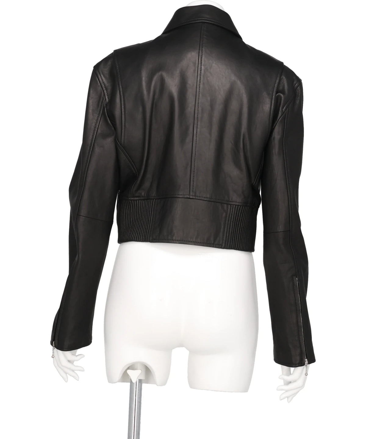 LEATHER SHORT ZIP JACKET
