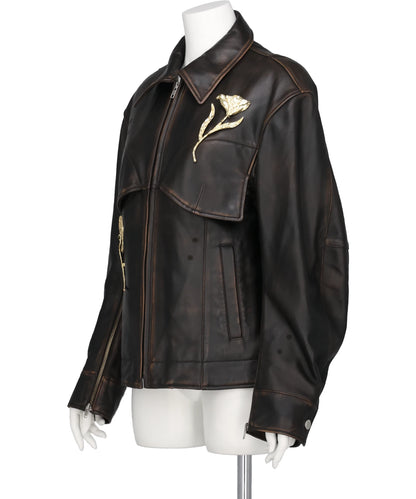 LEATHER BLOUSON