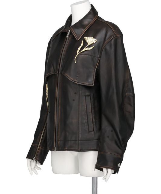 LEATHER BLOUSON