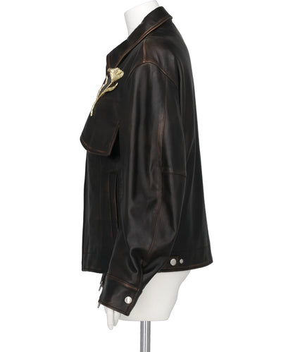 LEATHER BLOUSON