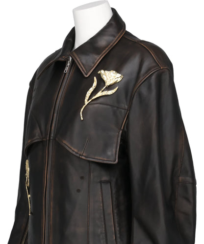 LEATHER BLOUSON
