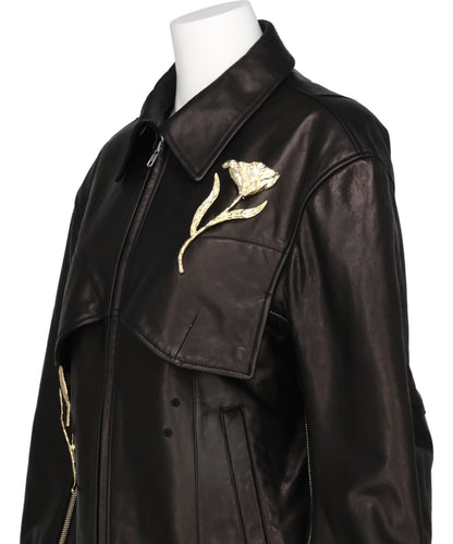 LEATHER BLOUSON