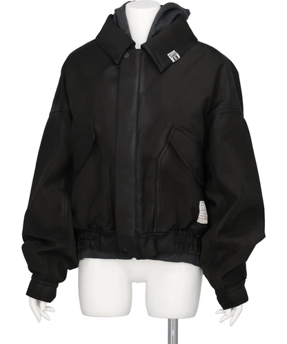 Maison MIHARA YASUHIRO(メゾンミハラヤスヒロ) LAYERED FAUX LEATHER BLOUSON