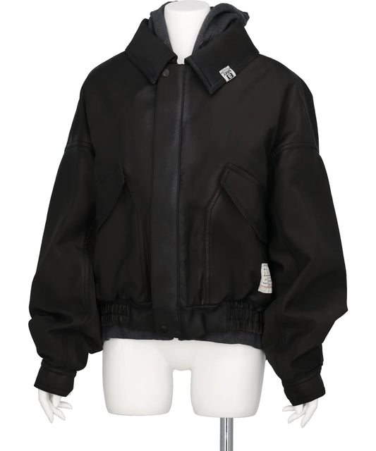 Maison MIHARA YASUHIRO(メゾンミハラヤスヒロ) LAYERED FAUX LEATHER BLOUSON