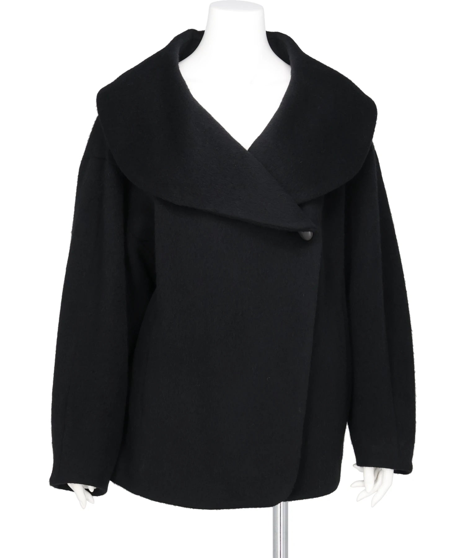 Mame Kurogouchi(マメクロゴウチ) WOOL ARUPAKA SHAWL COLLAR SHORT COAT