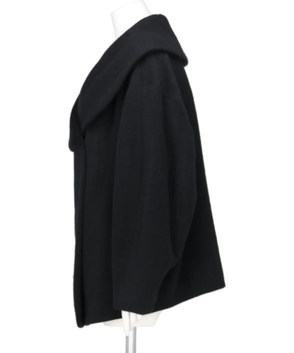WOOL ARUPAKA SHAWL COLLAR SHORT COAT