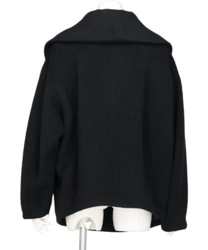 WOOL ARUPAKA SHAWL COLLAR SHORT COAT