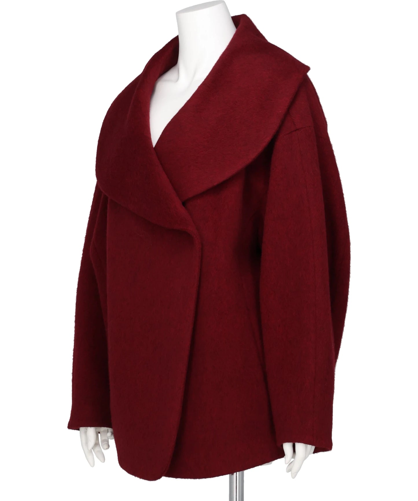 WOOL ARUPAKA SHAWL COLLAR SHORT COAT