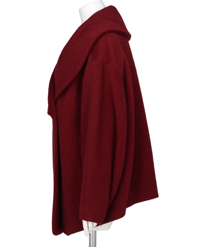 WOOL ARUPAKA SHAWL COLLAR SHORT COAT