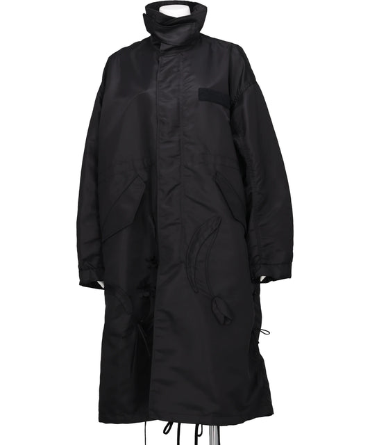 NYLON TWILL 3D EMBROIDERY MODS COAT