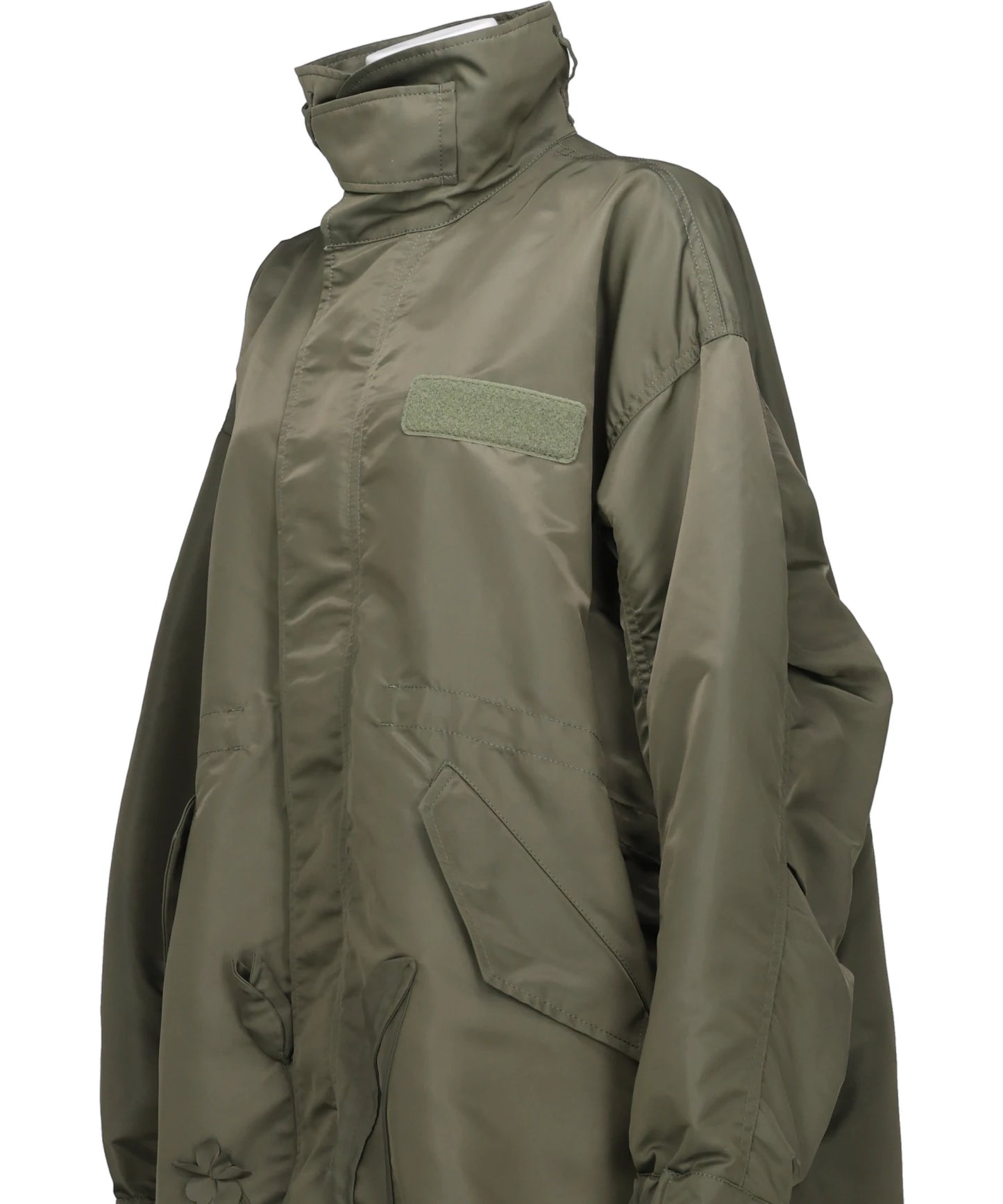 NYLON TWILL 3D EMBROIDERY MODS COAT