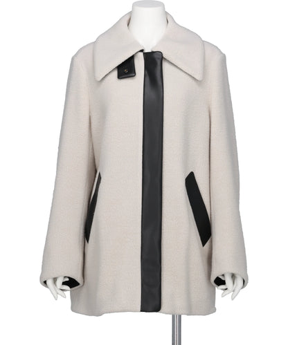 WOOL BOA COAT