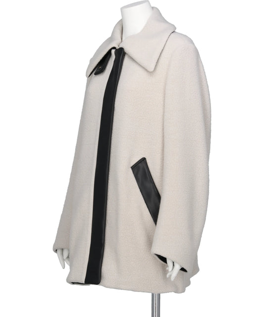 WOOL BOA COAT