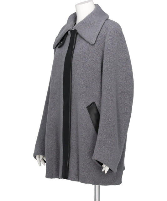 WOOL BOA COAT