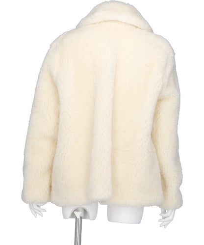 WOOL BOA WIDE COLLAR CORT