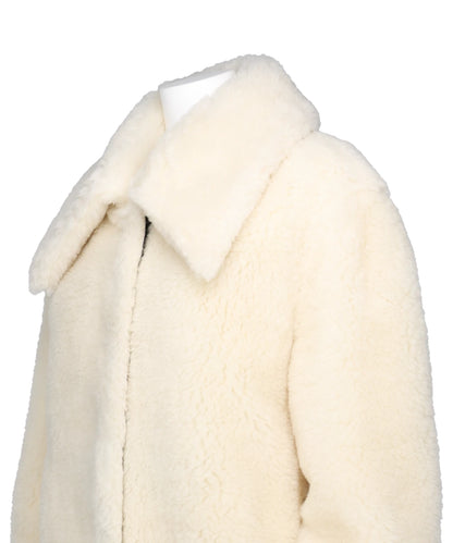 WOOL BOA WIDE COLLAR CORT