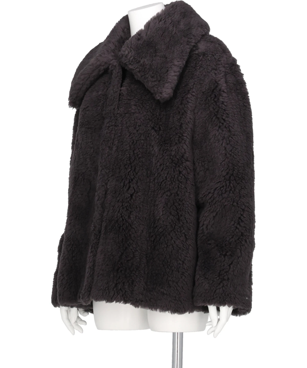 WOOL BOA WIDE COLLAR CORT